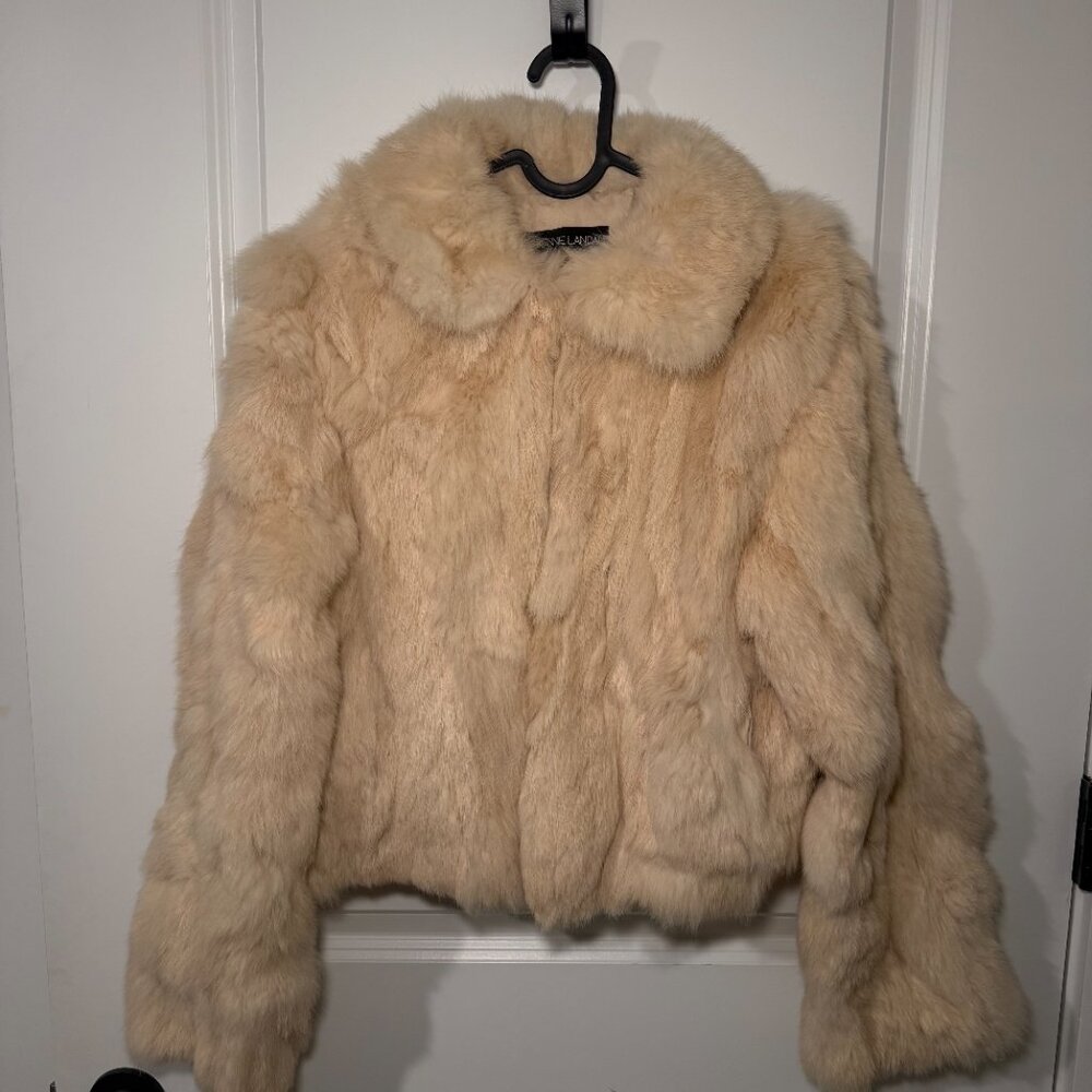 Adrienne Landau genuine vintage rabbit fur jacket